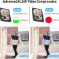 PANOOB Poe Security Camera , Single 2K 4MP 1440P Wired Full HD 2.8Mm Smart Human