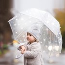 Kids Clear and Transparent Umbrella with an Easy Grip Handle, Dome Bubble Umbrel