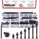 Hilitchi M6 140Pcs Black Hex Socket Head Screws Bolts Barrel Nuts Hardware Assor