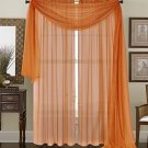 Luxury Discounts 3 Piece Sheer Voile Curtain Panel Drape Set Includes 2 Panels a