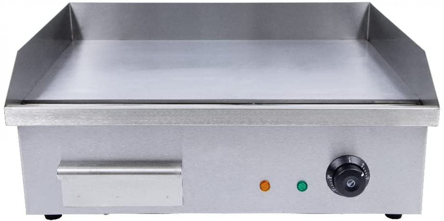 22Inch Electric Countertop Griddle - 3000W Commercial One-Piece Tabletop Flat To