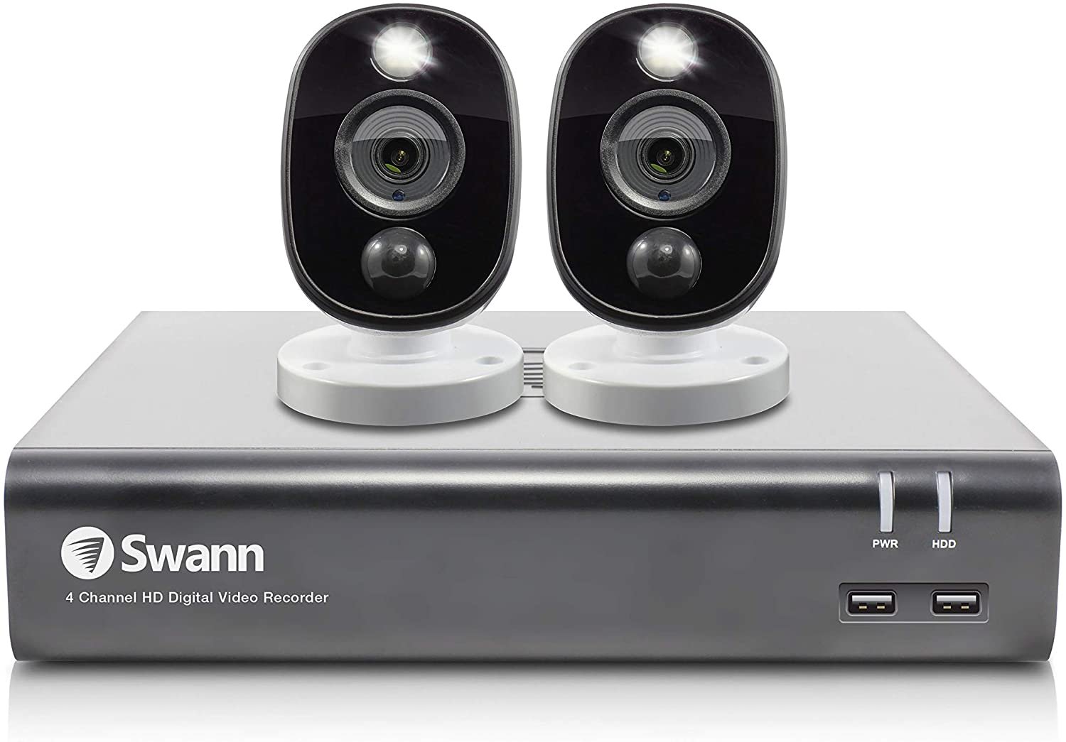 Swann Home Security Camera System, 4 Channel 2 Cameras, Wired CCTV Surveillance