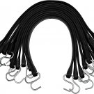 Kitchentoolz 10 Pack of - 21" Inch Natural Rubber Bungee Cords with Hooks(32" Ma