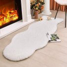 Chloelov Soft Fluffy Sheepskin Faux Fur Area Rug 2' X 6', Decorative Cozy Shaggy