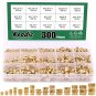 Keadic 300 Pcs M2 M3 M4 M5 M6 Brass Embedment Nut Assortment Kit, Female Thread