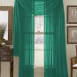 Interior Trends 3 Piece Fully Stitched Sheer Curtain Panel Window Drapes and Sca