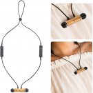 Bamboo Wood Bluetooth Headphones - Magnetic Wood Earbuds, Wear On-The-Go, Neckla