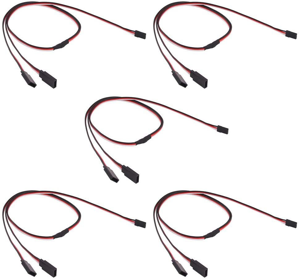 Olirc 5Pcs 24" / 600Mm Servo Cable Y Harness Extension Cord 22Awg 60 Cores for R