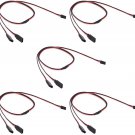 Olirc 5Pcs 24" / 600Mm Servo Cable Y Harness Extension Cord 22Awg 60 Cores for R