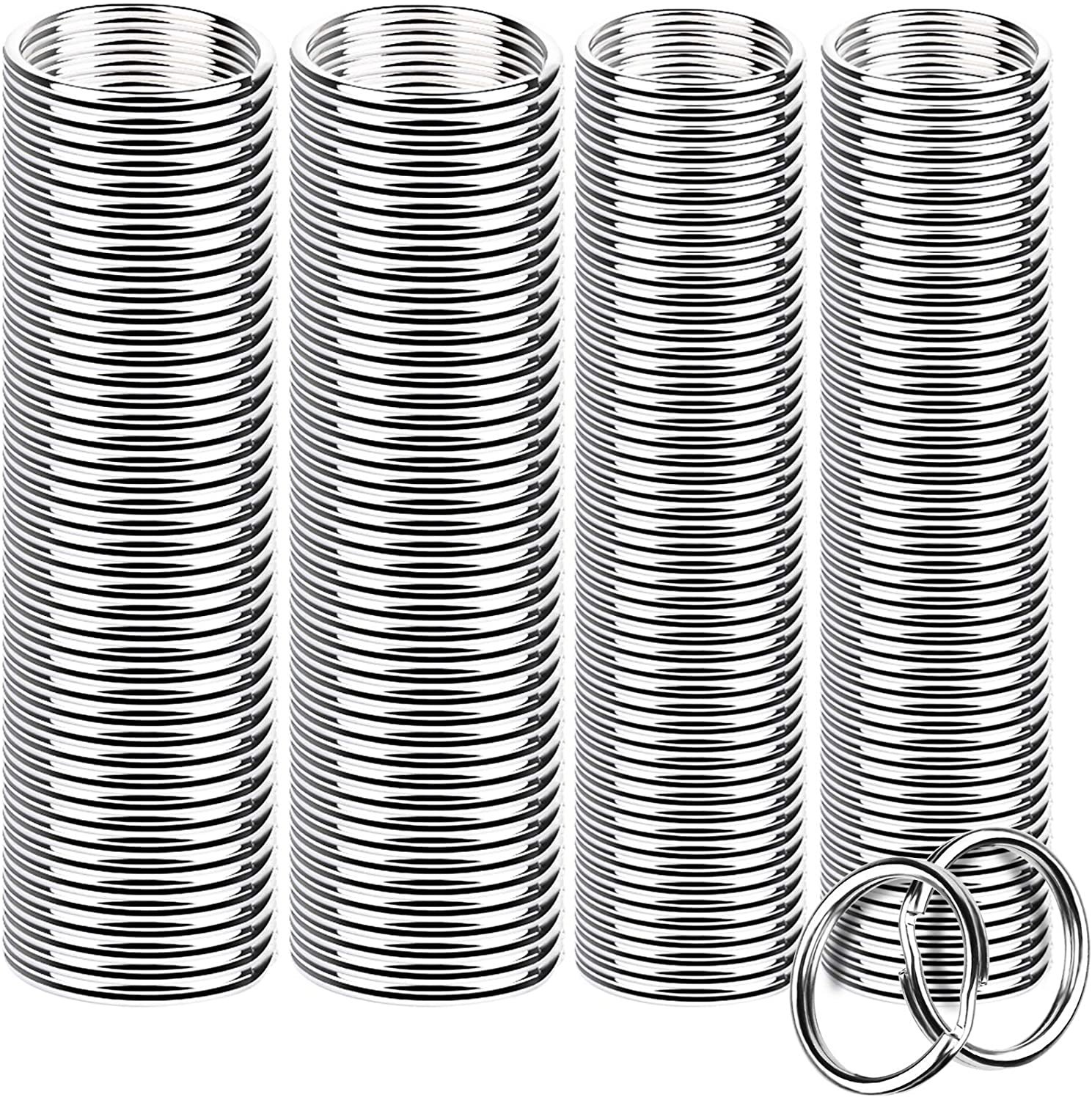 FANDAMEI 200 Pieces Split Key Rings Bulk for Keychain Key and Art Crafts(25 Mm /