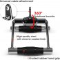 Yes4All Double D Row Handle Cable Attachment, Combo Tricep Pulldown Rope, Cable