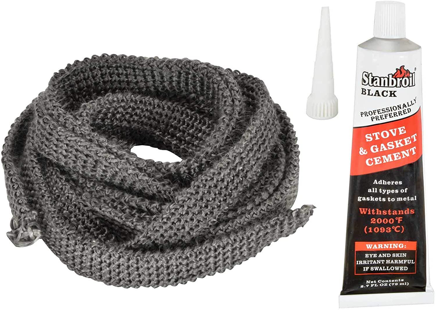 Stanbroil Graphite Impregnated Fiberglass Flat Rope Seal and High Temperature Ce