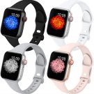 Geekspark 4 Pack Slim Band Compatible with Apple Watch Band 38Mm 40Mm 41Mm 42Mm