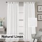 H.VERSAILTEX Natural Effect Extra Long Curtains Made of Linen Mixed Rich Materia