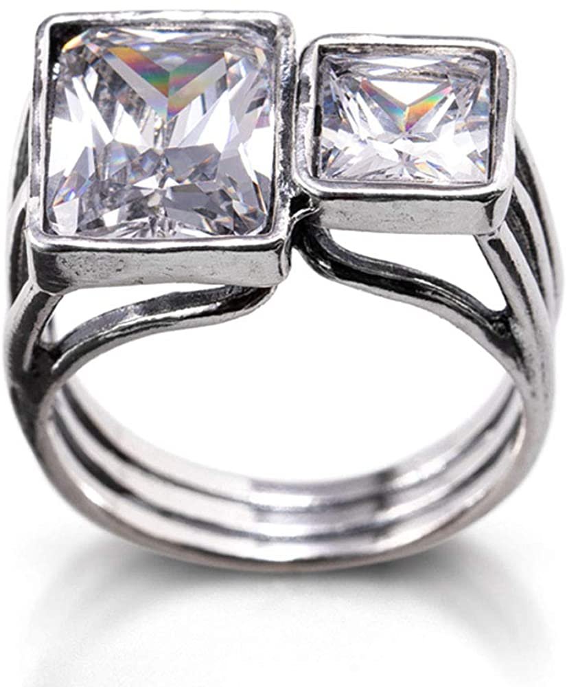 Joolala Eclectic Ring 925 Sterling Silver with Cubic Zirconia Women&acirc;��S Ring Elega