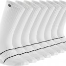 Men'S Athletic Crew Socks-8 Pack,Anti-Blister Running Socks for Men with Heel Ta