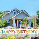 BUDICOOL Colorful Happy Birthday Banner,Large 118" X 19.7" Happy Birthday Yard S