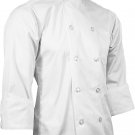 Chefscloset Unisex Long Sleeve Button White Chef Jacket 3XL Chef Coat
