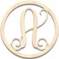 Back40Life - Precision Cut Vines Circle Wood Monogram Letter - 13-Inch Unfinishe