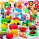 Hekaty 30 PCS Animal Erasers Puzzle Pencil Erasers 3D Mini Erasers Puzzle Eraser