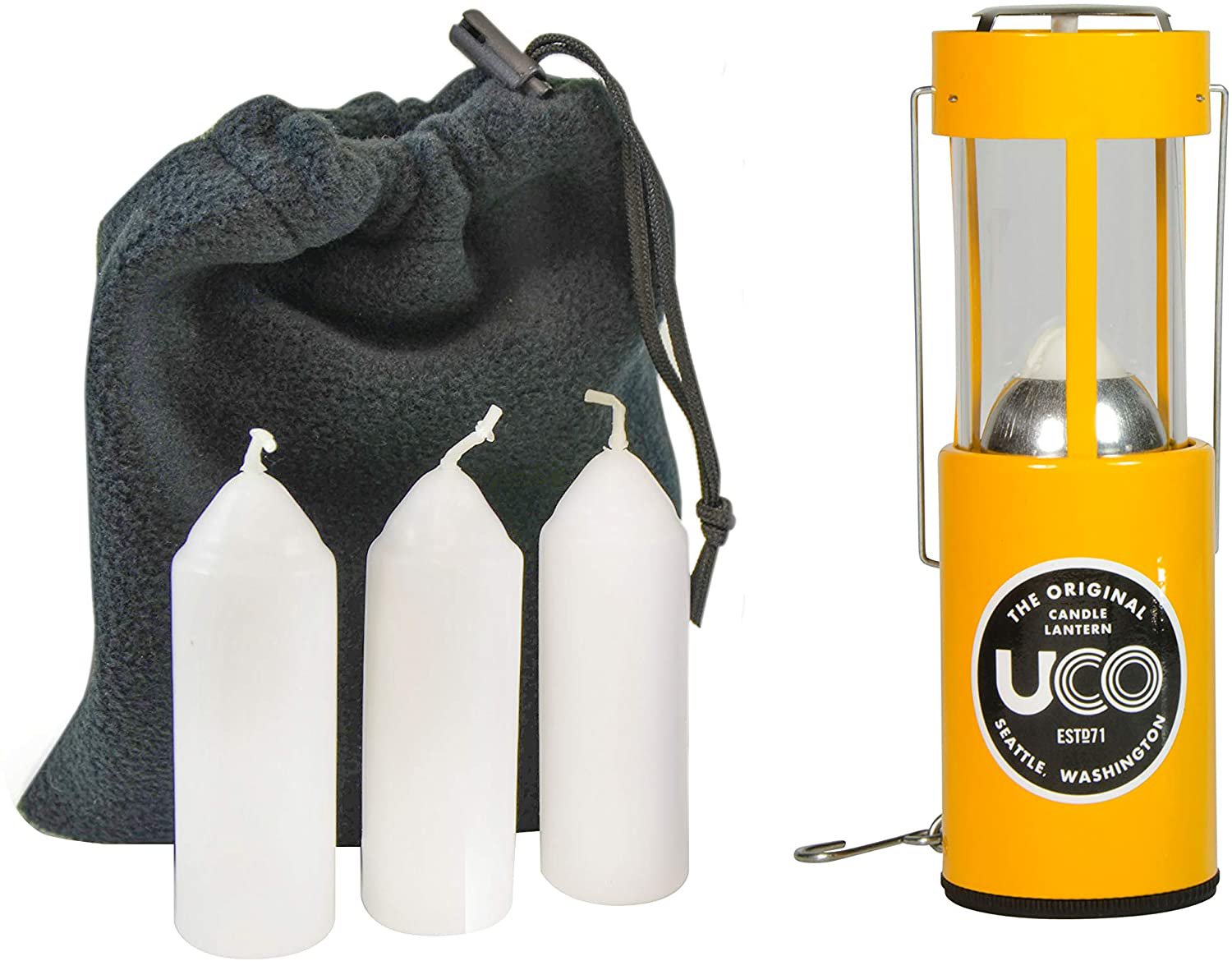 UCO Original Candle Lantern Value Pack with 3 Candles and Storage Bag
