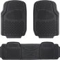 Matdology 3Pc Set Heavy Duty Rubber Trimable Car Floor Mats Front & Rear for Car