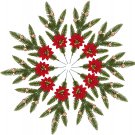 OUBTDK 10PCS Artificial Pine Needles Branches Christmas Pine Picks with Poinsett