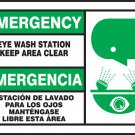 Accuform SBMFSD928MVP Plastic Spanish Bilingual Sign, "EMERGENCY EYE WASH STATIO