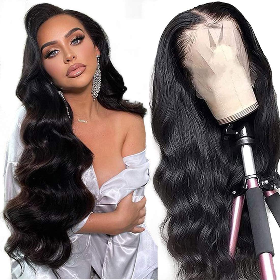 HD Lace Front Wigs Human Hair for Black Women 150% Density Brazilian Body Wave L
