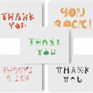 Dessie 24 Unique Thank You Cards W/ Assorted Color Envelopes and Matching Sealin