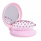 Trikeel Mini Hair Brush for Purse, Pocket Hair Brush with Mirror for Girls, Smal