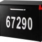 Wall Mount Locking Mailbox with Code Lock - Black Large Capacity with House Numb