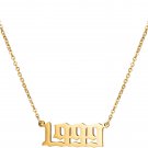 Birth Year Number Necklaces Old English Necklace for Women Daughter Teen Girl Si