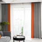 Linen Textured Curtains for Living Room Blackout Window Drapes Grommets Burnt Or