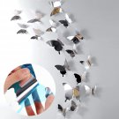 48 Pieces DIY Mirror Butterfly Combination 3D Butterfly Wall Stickers Decals Hom