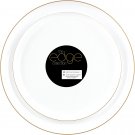 Plasticpro White Plastic with Gold Garden Design Party Plates Premium Heavyweigh