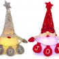 2PC Lighted Christmas Gnomes Decorations with Shining Hat Handmade Light up Joy