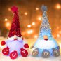 2PC Lighted Christmas Gnomes Decorations with Shining Hat Handmade Light up Joy