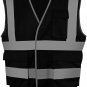 Pomerol High-Visibility Reflective Safety Vest 10 Packs Breathable Black Unisex