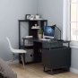 Tribesigns Computer Desk with Drawers, 57 Inches Functional Writing Desk with Co