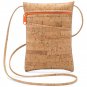 Mini Cork Cross Body Bag with Orange Zipper