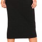 Shein Women'S Elegant Plain Stretchy Ribbed Knit Midi Full Length Basic Pencil S