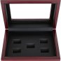 Junninggor Championship Big Heavy Ring Display Wooden Box (5 Holes)
