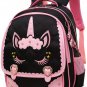 Hasp Cute Unicorn Face Diamond Sequins Waterproof Princess School Backpack Girls