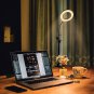 Obeamiu Camera Desk Mount Stand, 9.7 Inch Flexible Gooseneck Light Stand, 15.5-2