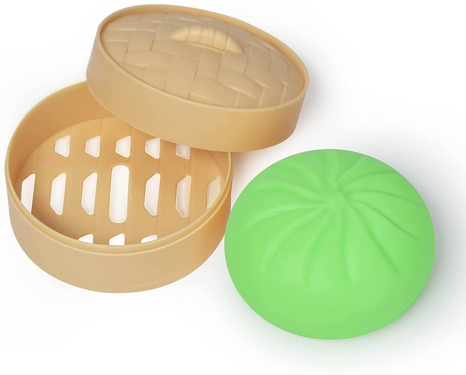 Holgosiu Dumpling Squishy LED Lights Bun Fidget Toy Colorful Dumpling Squeeze Ba