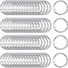 Antner 120Pcs 1.2 Inch Loose Loose Leaf Binder Rings, 30Mm Nickel Plated Silver