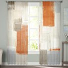 Trendier, Semi Sheer Curtains,Airy Drapes, Gray Abstract Art Graffiti Window Tre