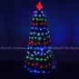 4Ft 120Cm LED Pre Lit Fibre Optic Christmas Tree Snow Covered Tips Xmas Decor