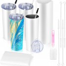20 Oz Sublimation Blank Skinny Tumbler Set of 4, Stainless Steel Skinny Travel T